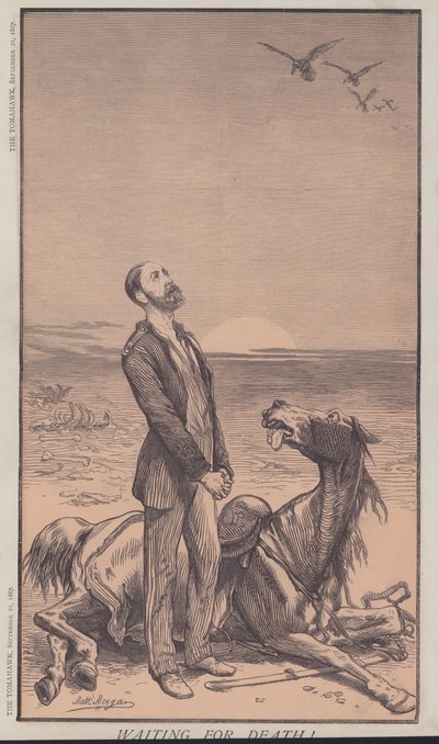 Venter på Døden! (farve litho) af Matthew