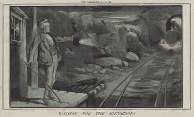 Venter på udflugten! (farve litho) af Matthew