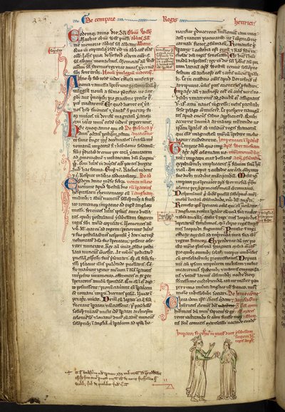 Ægteskab mellem Frederik II og Isabella af England, Royal 14 C VII, f.123v af Matthew Paris