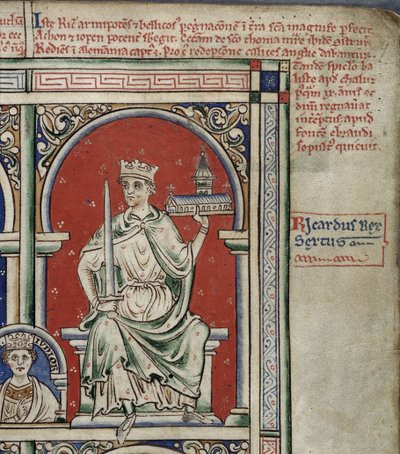 Richard I Løvehjerte fra Historia Anglorum, Chronica majora af Matthew Paris