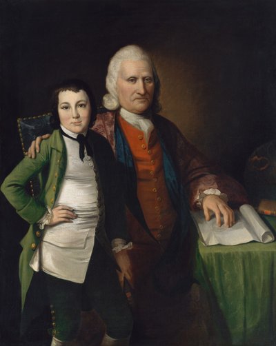 Cadwallader Colden og hans barnebarn Warren De Lancey, ca. 1772. af Matthew Pratt