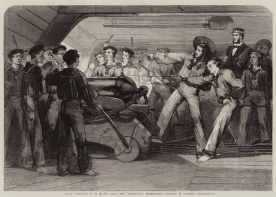 Søinstruktion om bord på HMS the Britannia, Portsmouth, Lessons in Gunnery af Matthew Somerville Morgan