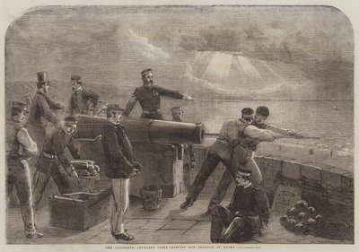 Det frivillige artillerikorps lærer våbenøvelse på Hythe af Matthew Somerville Morgan