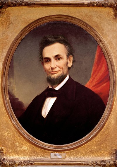 Portræt af den amerikanske præsident Abraham Lincoln (1809-1865) af Matthew Wilson