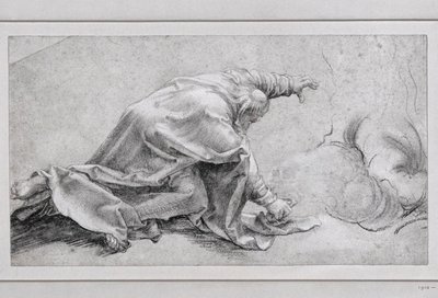 Sankt Peter, transfigurationens apostel, set fra siden ... af Matthias (after) Gruenewald