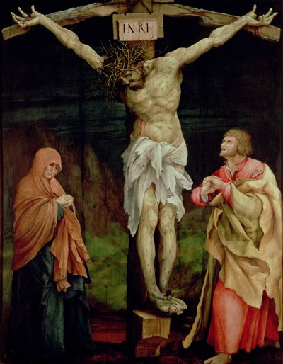 The Crucifixion, ca. 1525 (olie på panel) af Matthias (c.1480 1528) Grunewald