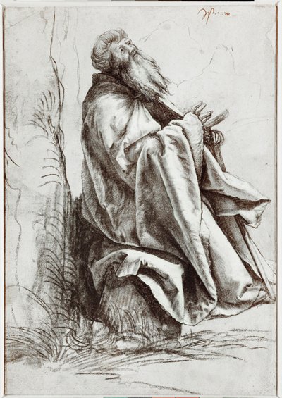 Sankt Antonius af Padua beder af Matthias Gruenewald