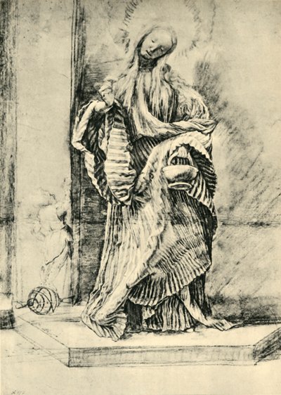 Saint Dorothy med kurv med blomster, c1520, 1943. af Matthias Gruenewald