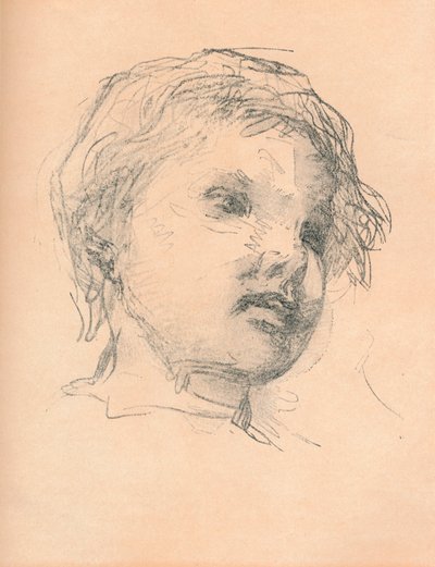 Skitse af et barn, c1920 af Matthias Marris