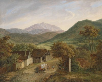 Matthias Rudolf Toma Udsigt over Schneeberg 1860 af Matthias Rudolf Toma