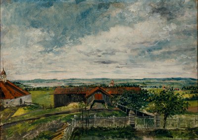 Fra Torshaug i Vang (olie om bord) af Matthias Stoltenberg