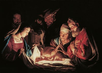 Hyrdernes tilbedelse af Matthias Stom
