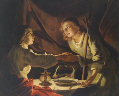Esau og Jakob af Matthias Stomer