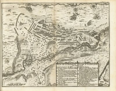Slaget ved Oudenaarden, 1708 Plan de la Bataille, proche d
