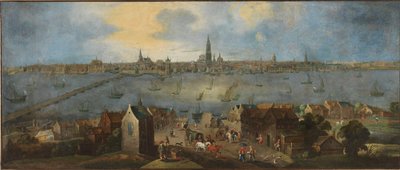 Udsigt over Antwerpen Roadstead, mellem 1682 og 1702. af Matthijs Schoevaerdts