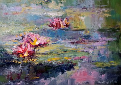 Impressionistiske vandliljer af Matthys Moss