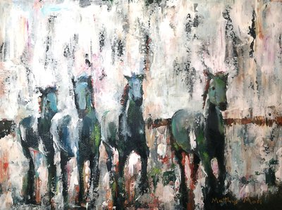 Vilde heste galopperer af Matthys Moss