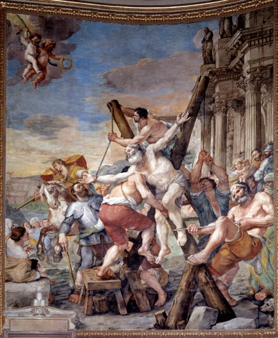 Sankt Andreas Martyrium (fresko af Mattia Preti