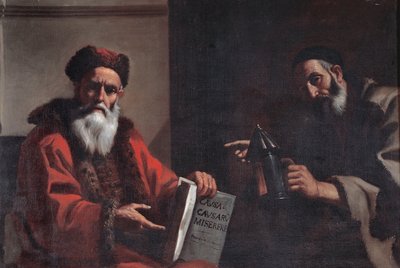 Diogenes og Platon, 1649 af Mattia Preti