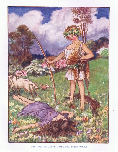 Den smukkeste lille dreng i verden, illustration fra Lady And Fairy Tales, 1914 af Maud Tindal Atkinson