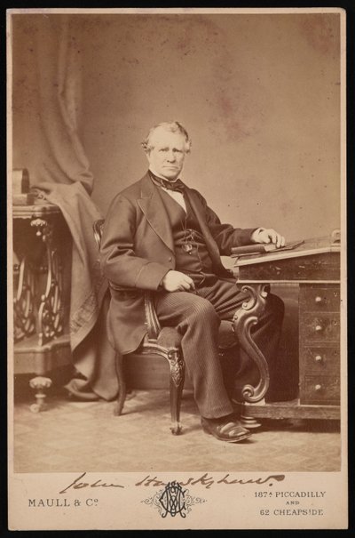 Portræt af John Hawkshaw 1811-1891, før 1876. af Maull and Co