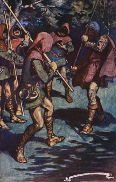Illustration til Ivanhoe af Sir Walter Scott (farvelitografi) af Maurice (after) Greiffenhagen