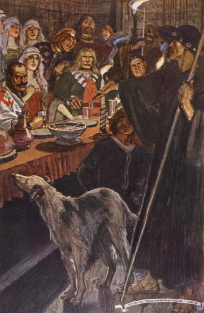 Illustration til Ivanhoe af Sir Walter Scott (farvelitografi) af Maurice (after) Greiffenhagen