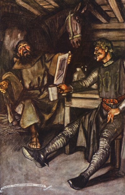 Illustration til Ivanhoe af Sir Walter Scott (farvelitografi) af Maurice (after) Greiffenhagen