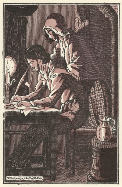 Illustration til Scenes de la Vie de Boheme af Henri Murger (litho) af Maurice Berty