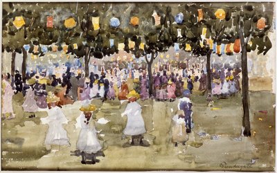 Central Park, New York City, 4. juli af Maurice Brazil Prendergast
