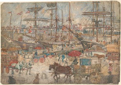 Docks, East Boston, 19001904. af Maurice Brazil Prendergast