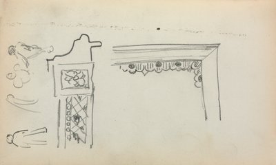 Italiensk skitsebog: Arkitektoniske detaljer og figurer side 199, 1898-1899. af Maurice Brazil Prendergast
