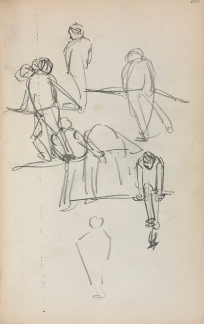 Italiensk skitsebog: Figurer side 200, 1898-1899. af Maurice Brazil Prendergast