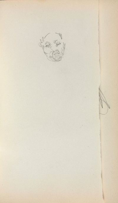 Italiensk skitsebog: Head of a Man side 221, 1898-1899. af Maurice Brazil Prendergast