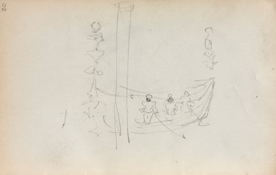 Italiensk skitsebog: Venetiansk båd side 30, 1898-1899. af Maurice Brazil Prendergast