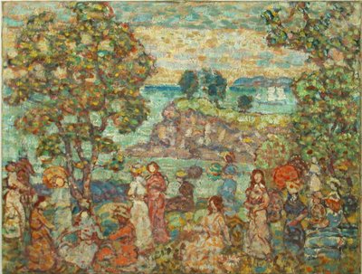 Landskab (strandscene) af Maurice Brazil Prendergast