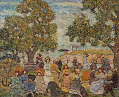 Landskab med figurer af Maurice Brazil Prendergast