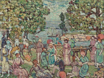 På stranden, nr. 3, 1915 af Maurice Brazil Prendergast