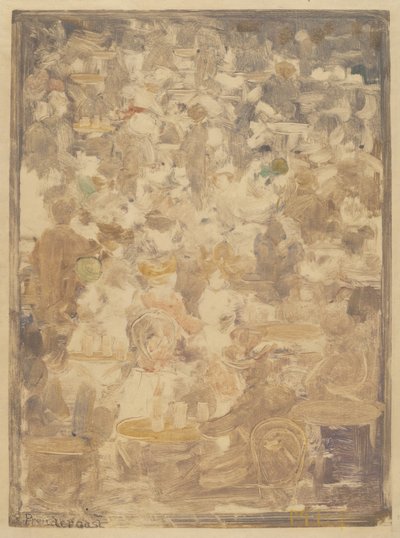 Udendørs Cafe Scene, 19001905. af Maurice Brazil Prendergast