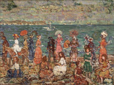 Seashore, ca. 1913 (olie på lærred) af Maurice Brazil Prendergast