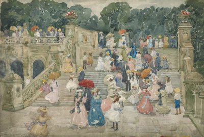The Terrace Bridge, Central Park, 1901 af Maurice Brazil Prendergast