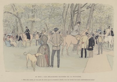 Illustration til Paris Brillant (farve litho) af Maurice Charles Mathieu Bonvoisin