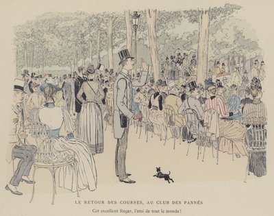 Illustration til Paris Brillant (farve litho) af Maurice Charles Mathieu Bonvoisin