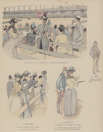 Illustration til Paris Brillant (farve litho) af Maurice Charles Mathieu Bonvoisin