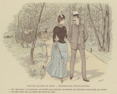 Illustration til Paris Brillant (farve litho) af Maurice Charles Mathieu Bonvoisin