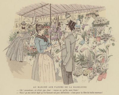 Illustration til Paris Brillant (farve litografi) af Maurice Charles Mathieu Bonvoisin