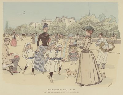 Illustration til Paris Brillant (farve litho) af Maurice Charles Mathieu Bonvoisin