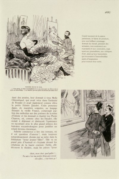 Første gang til et portræt, 1895 af Maurice Charles Mathieu Bonvoisin