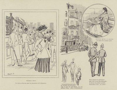 Illustration til La Vie De Londres af Mars af Maurice Charles Mathieu Bonvoisin