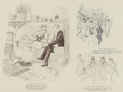 Illustration til La Vie De Londres af Mars af Maurice Charles Mathieu Bonvoisin